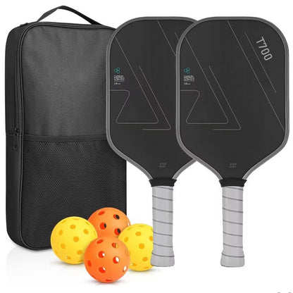 Carbon Fiber Pickleball Paddle with Enhanced Spin and Power Sweet Spot, T700 High Grit Surface