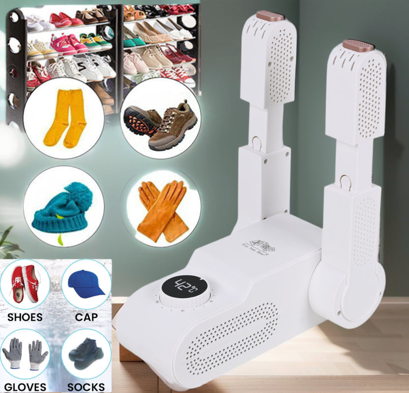 Portable Electric Shoe and Glove Dryer with Heating Blower for Boots and Socks - UK Model