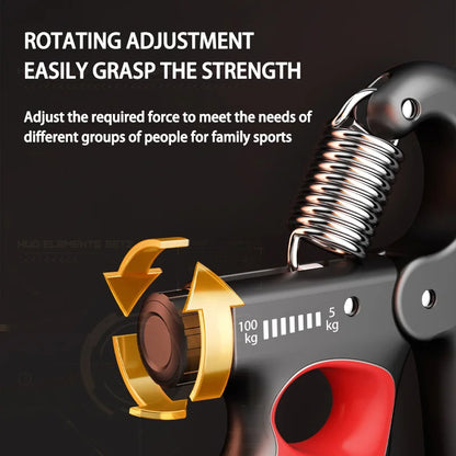 Adjustable Grip Strength Trainer for Muscle Recovery and Hand Fitness - 5-60/100/150Kg Resistance Levels