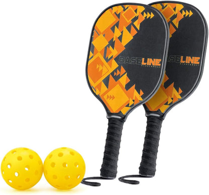 Baseline Pickleball Paddles Set, Pickleball Rackets with Accessories, Premium Wo