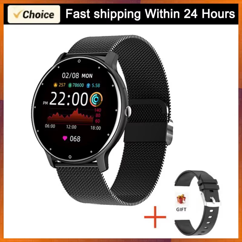 2025 Smartwatch for Men and Women - Fitness Tracker with Heart Rate Monitor, Waterproof Design, Compatible with Xiaomi, Android, and iOS