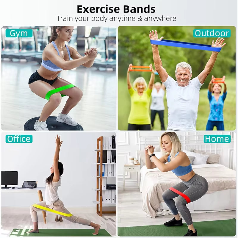 Resistance Bands for Yoga and Fitness - Elastic Loop Stretch Bands for Hip Tension, Leg Squats, and Dance Training