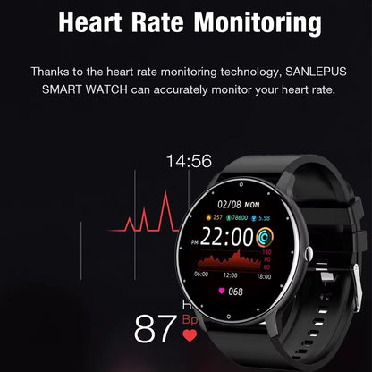 2025 Smartwatch for Men and Women - Fitness Tracker with Heart Rate Monitor, Waterproof Design, Compatible with Xiaomi, Android, and iOS