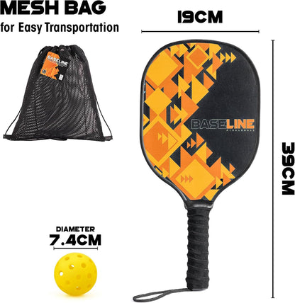 Baseline Pickleball Paddles Set, Pickleball Rackets with Accessories, Premium Wo