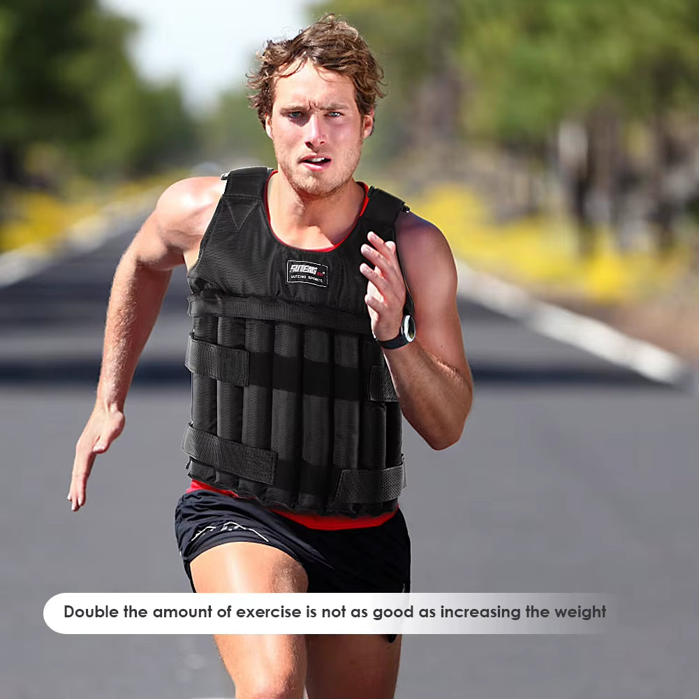 Adjustable Weight Training Vest with Removable Weights for Fitness and Jogging - Available in 3/15/35 Kg Options