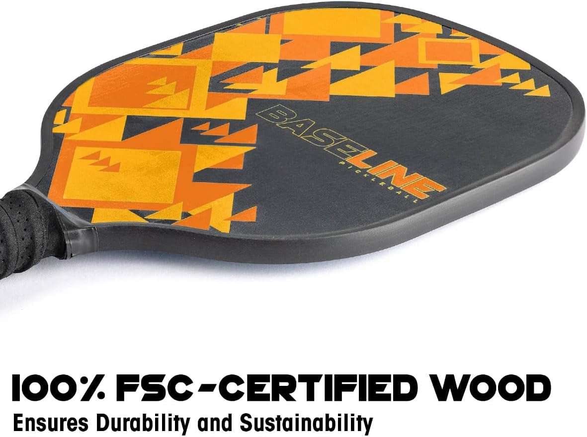 Baseline Pickleball Paddles Set, Pickleball Rackets with Accessories, Premium Wo