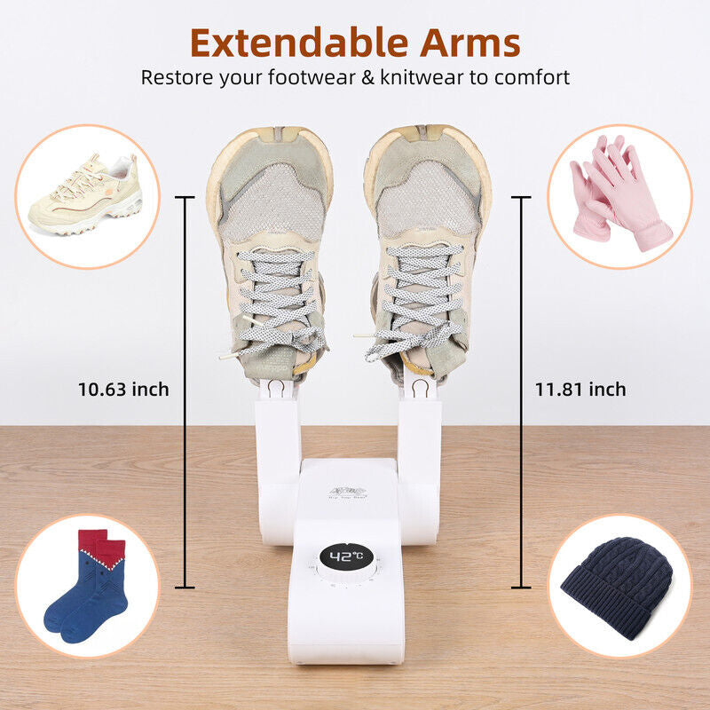Portable Electric Shoe and Glove Dryer with Heating Blower for Boots and Socks - UK Model