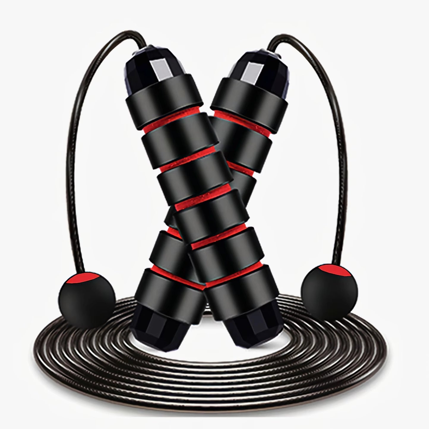 Adjustable Tangle-Free Speed Jump Rope with Ball Bearings and Foam Handles for Home Fitness and Body Slimming Workouts