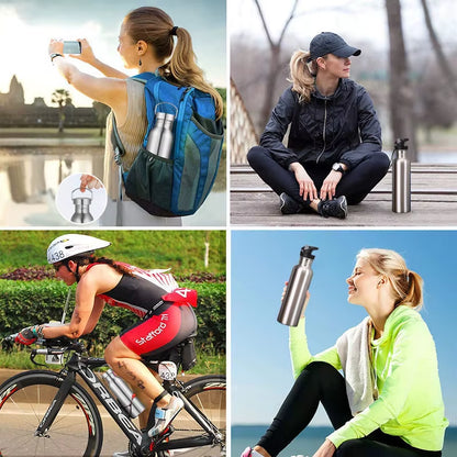 500/750/1000Ml Stainless Steel Water Bottle with Straw Sports Water Bottle Cold Water Bottle for Gym Cycling Hiking Drinkware