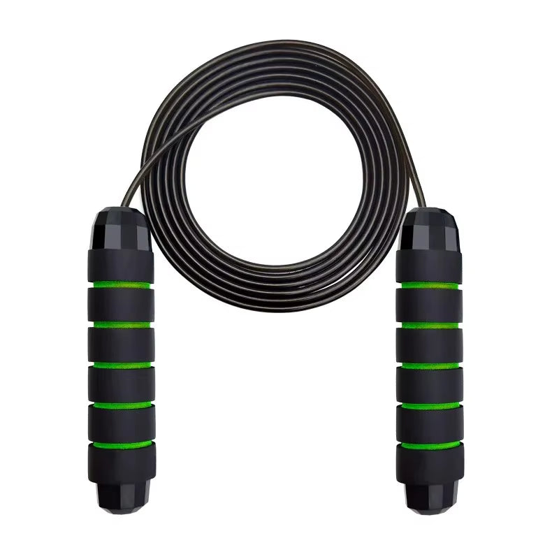Adjustable Tangle-Free Speed Jump Rope with Ball Bearings and Foam Handles for Home Fitness and Body Slimming Workouts