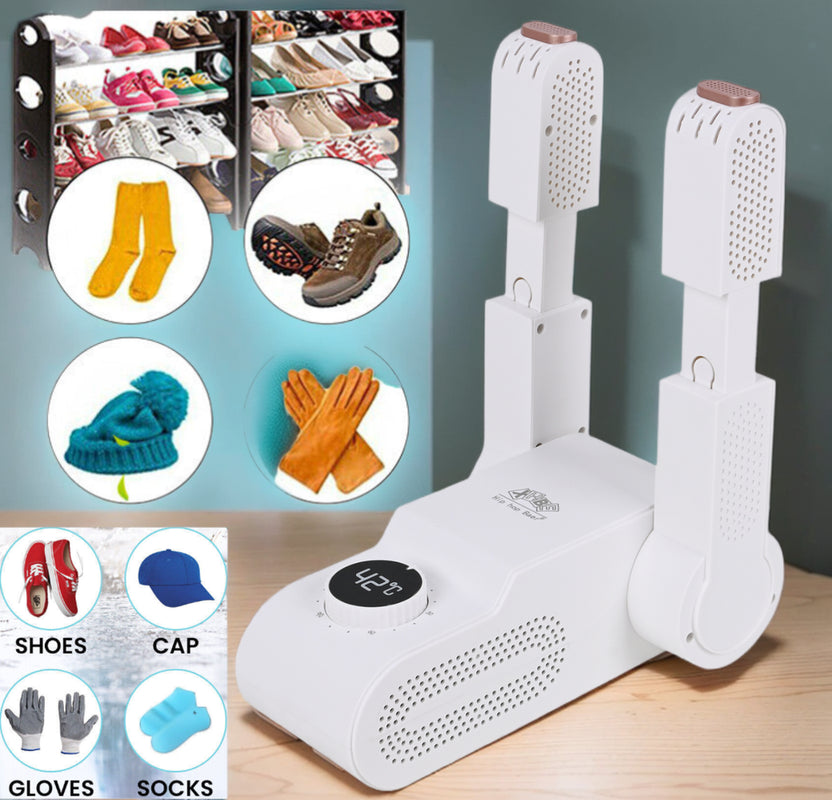 Portable Electric Shoe and Glove Dryer with Heating Blower for Boots and Socks - UK Model