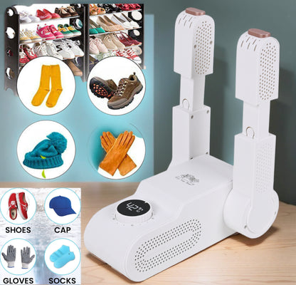 Portable Electric Shoe and Glove Dryer with Heating Blower for Boots and Socks - UK Model