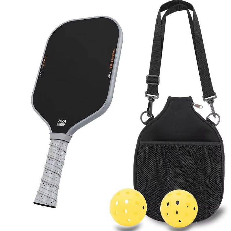 Carbon Fiber Pickleball Paddle with Enhanced Spin and Power Sweet Spot, T700 High Grit Surface